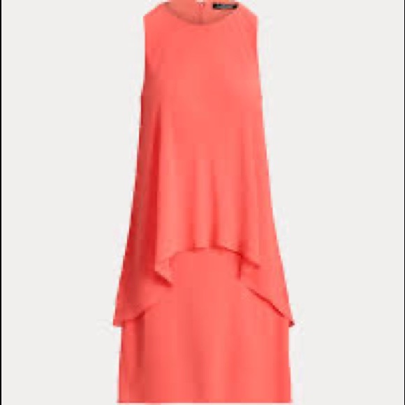 Lauren Ralph Lauren Petite Layered Georgette Dress - Picture 6 of 9